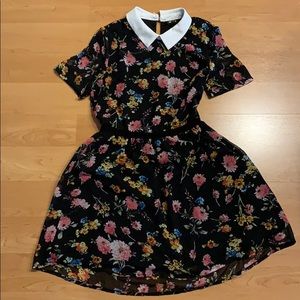 forever 21 black floral dress